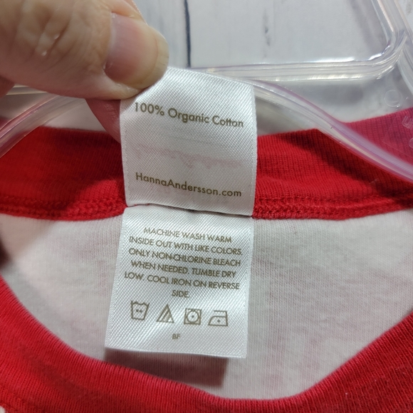 Hanna Andersson Pajama Top Kids US 12 150 Christmas Organic Reindeer Fair Isle. - Picture 5 of 6